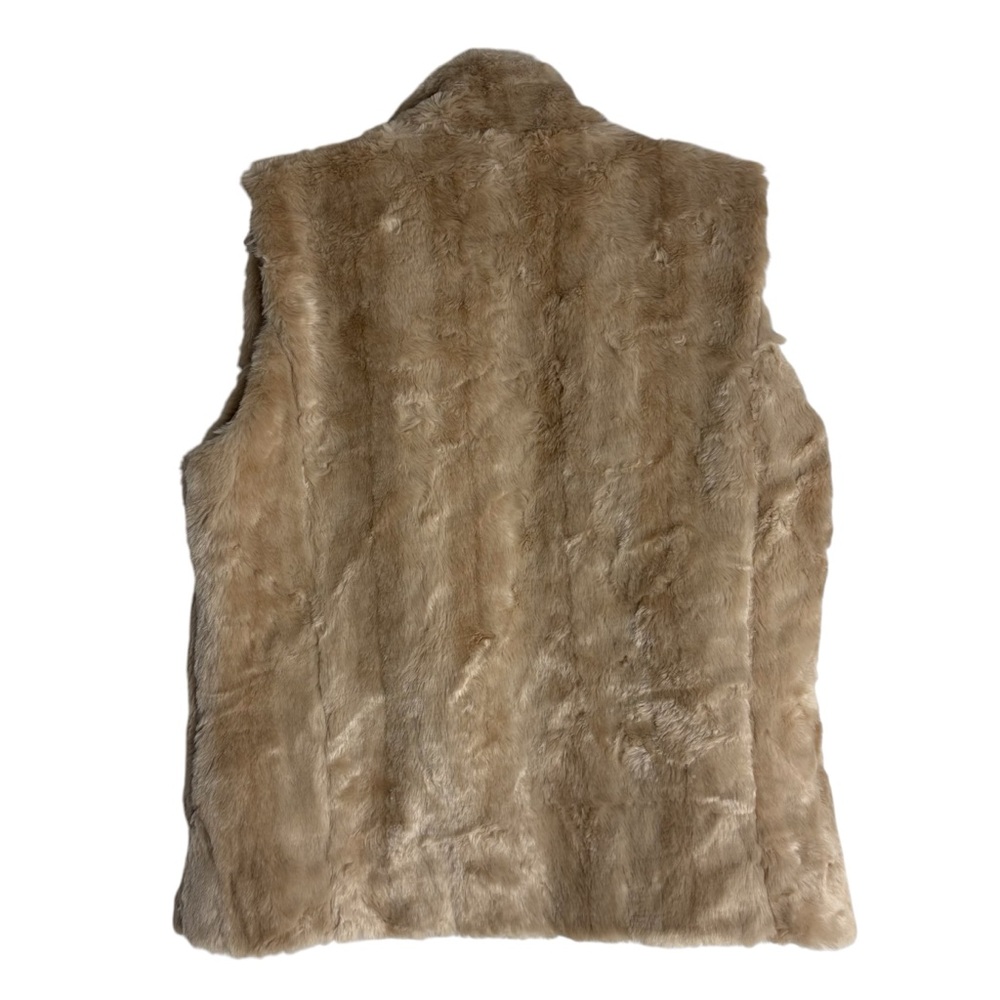 COLDWATER CREEK Faux Fur Vest in Tan Size Medium -- WOW WOW WOW!!! - Picture 5 of 12